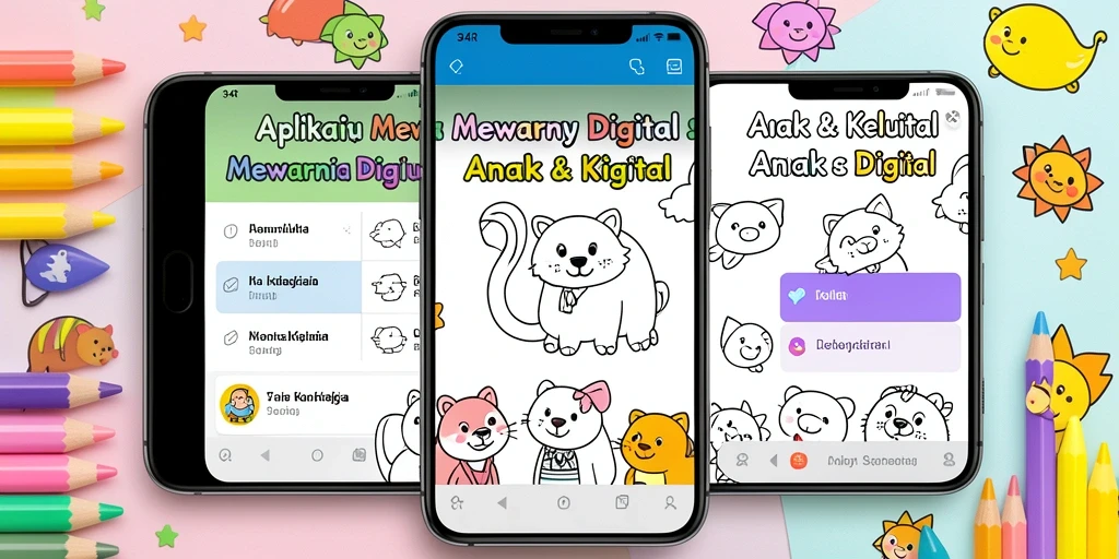 Tampilan antarmuka aplikasi 34R yang interaktif dan menarik untuk anak-anak.