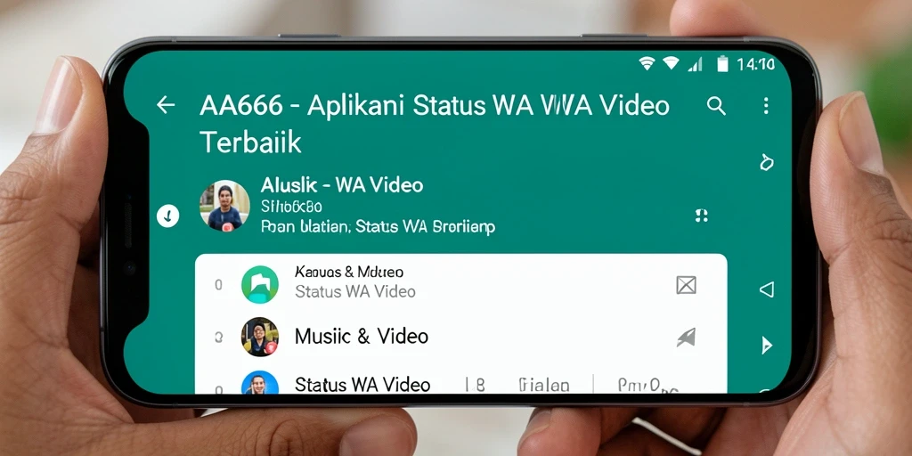 Antarmuka AA666 yang mudah digunakan untuk Status WA Video.