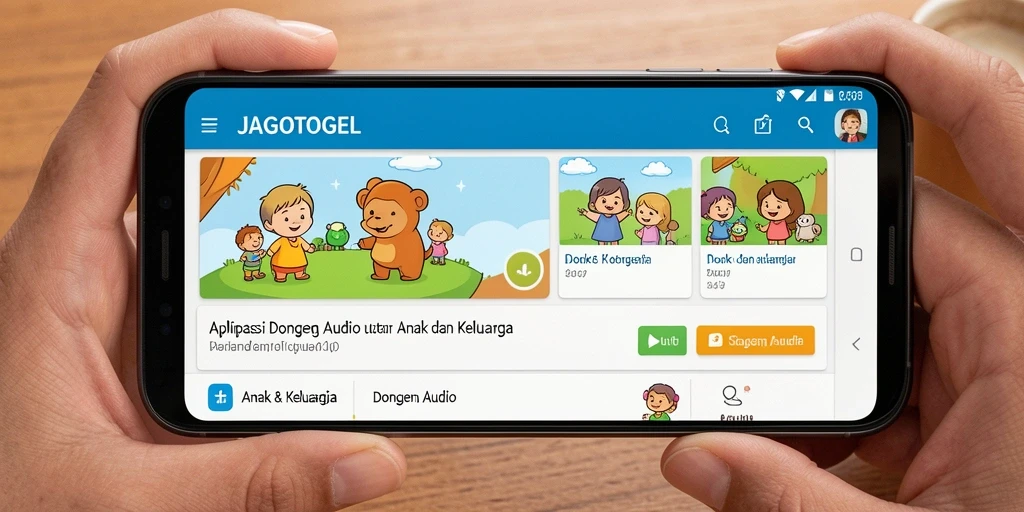 Antarmuka sederhana JAGOTOGEL dengan pilihan cerita menarik.
