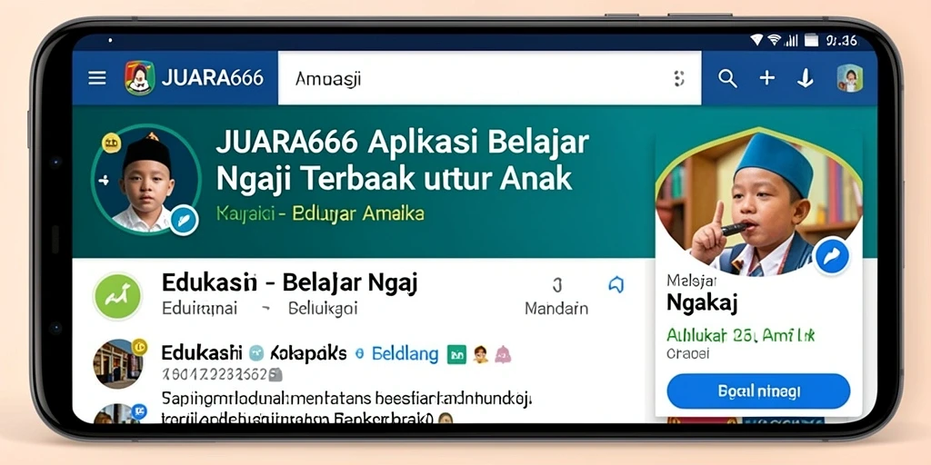 Tampilan antarmuka JUARA666 yang interaktif untuk Belajar Ngaji.