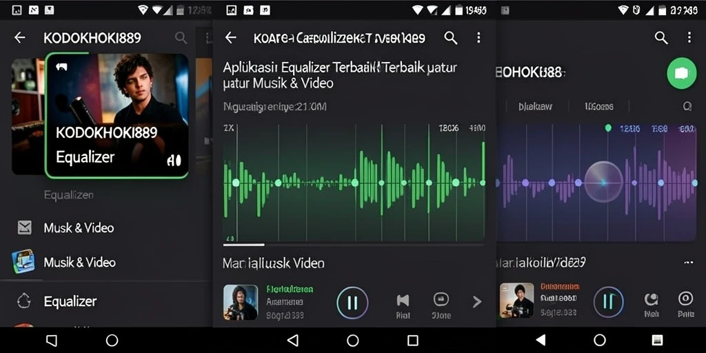 Tampilan antarmuka aplikasi Equalizer KODOKHOKI889 yang intuitif.
