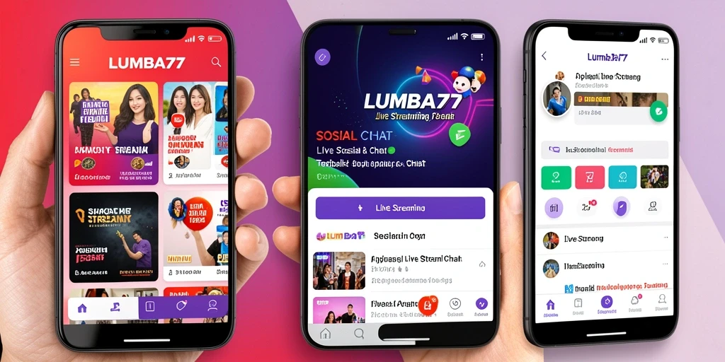 Screenshot antarmuka LUMBA77 dengan fitur Live Streaming yang menarik.