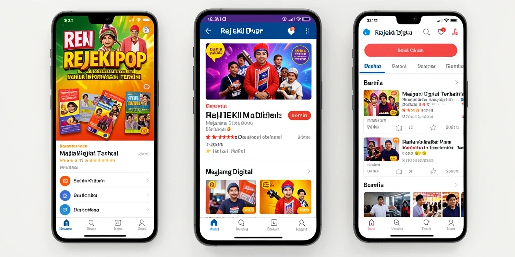 Antarmuka intuitif aplikasi Majalah Digital REJEKIPOP.