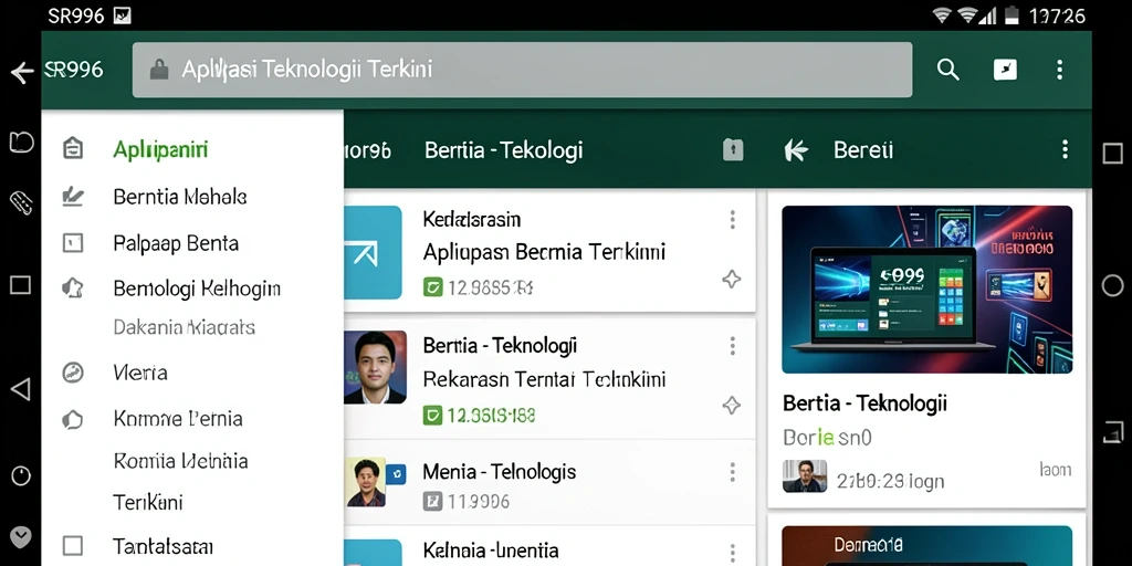 Antarmuka SR996 yang modern dan fungsional.